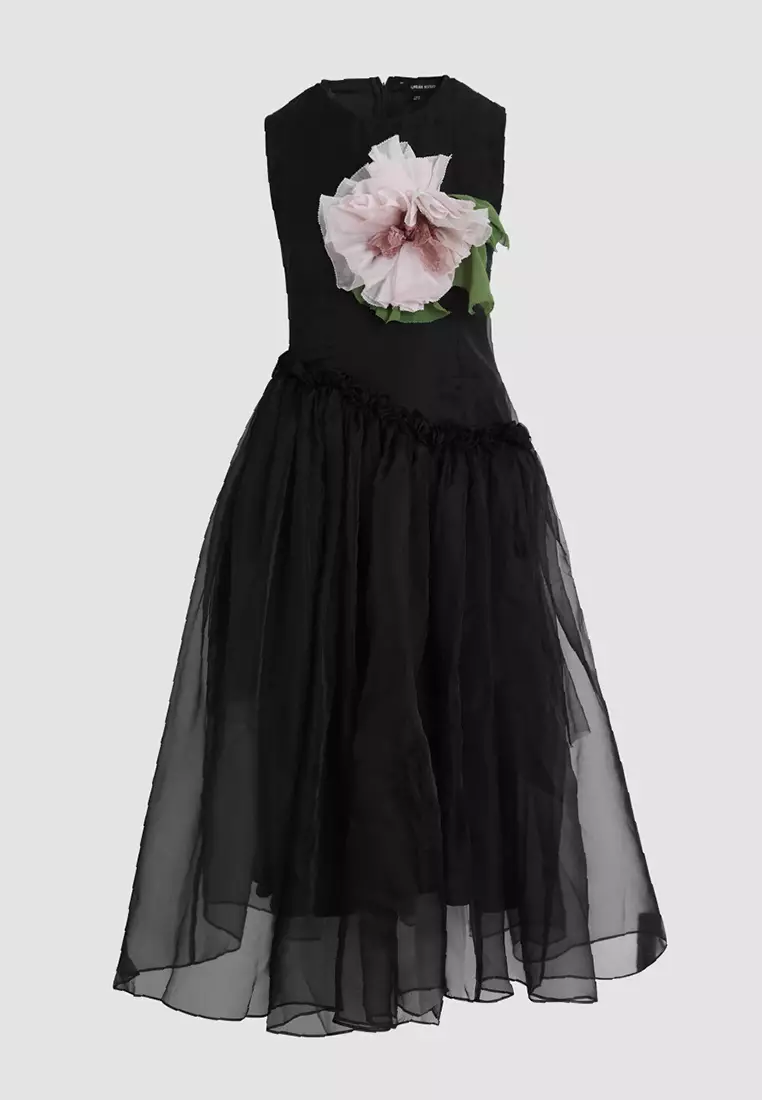Sleeveless Crew Neck A-Line Dress
