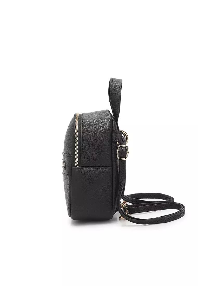 Women's 2-Way Backpack / Crossbody Bag / Sling Bag (Tas Ransel Wanita & Tas Punggung Wanita / Tas Selempang Wanita) - Hitam