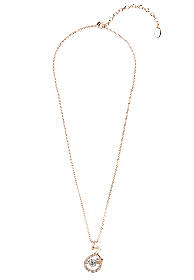 Dancing Shio Pendant Snake ( Ular ) RG - Kalung Crystal Swarovski by Her Jewellery