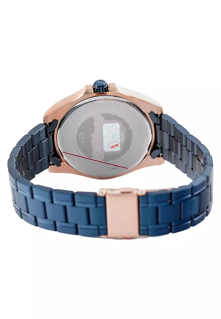 Alexandre Christie - Jam Tangan Analog Pria - Rosegold - Blue Stainless Steel - 8659 MDBURBU