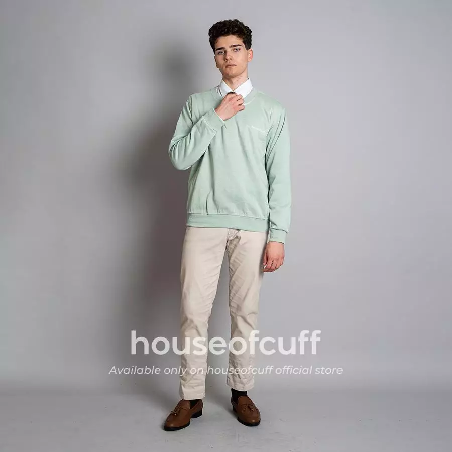 Houseofcuff sweater crewneck basic outer mint