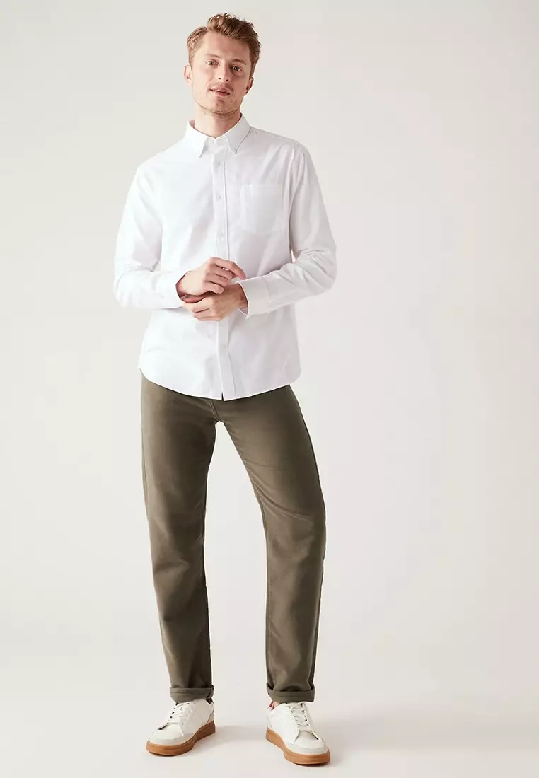 Regular Fit Moleskin Trousers