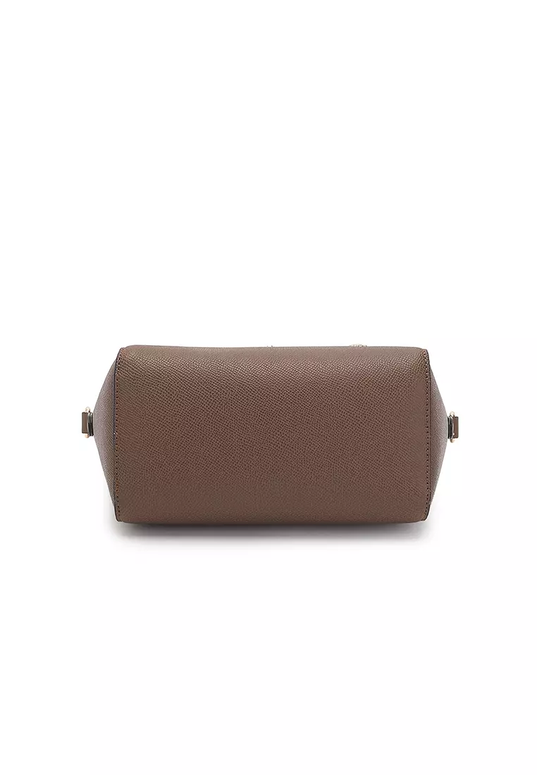 Women's Twist Lock Top Handle Bag / Sling Bag / Crossbody Bag (手拿袋 / 斜孭袋) - 棕色