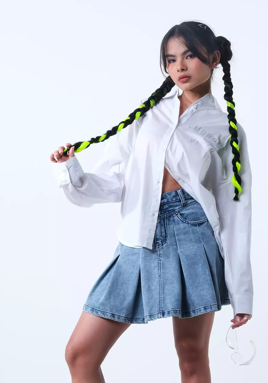 Kemeja Wanita Oversize Vina Offwhite