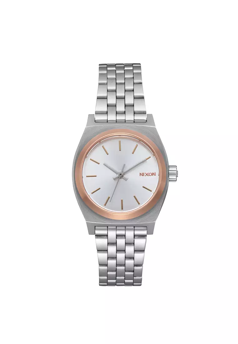 Nixon time hotsell teller silver gold