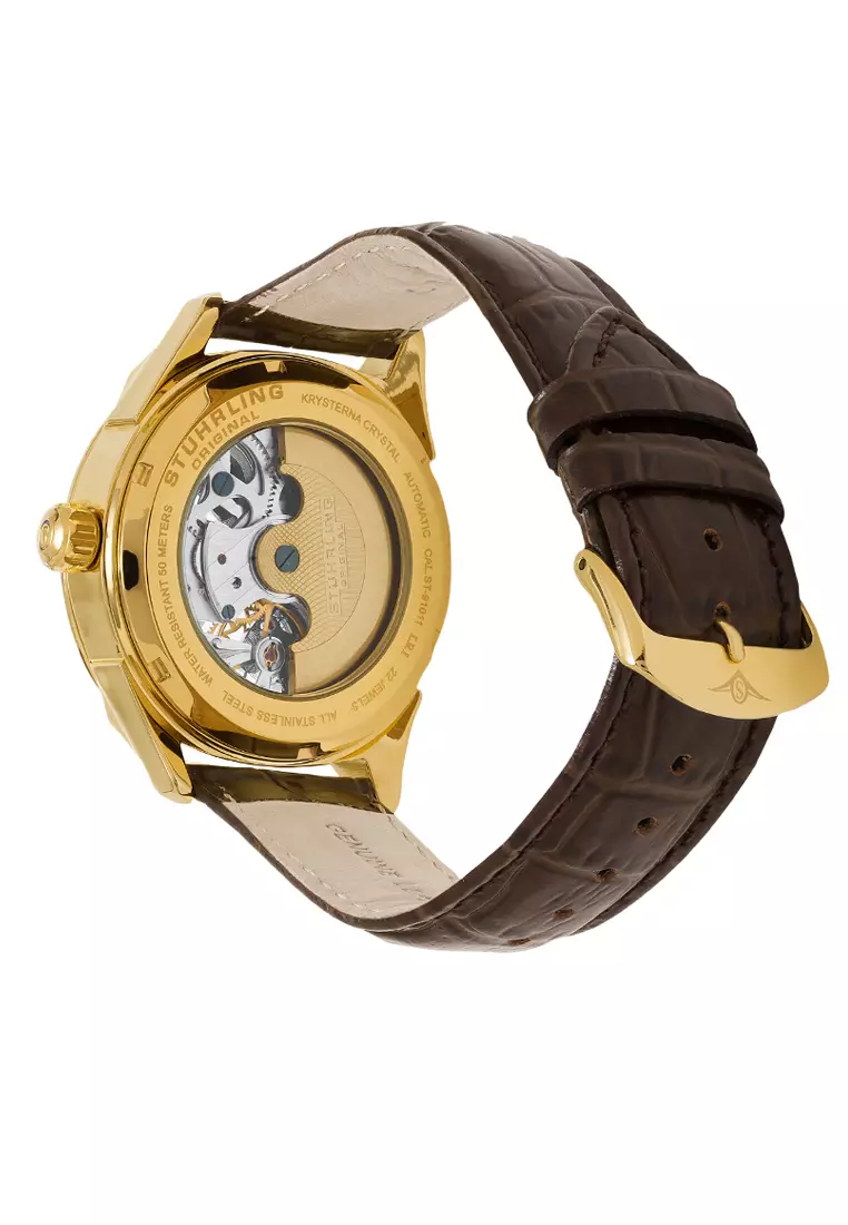 Jam Tangan Pria Automatic Stuhrling Special Reserve 657-03 Gold