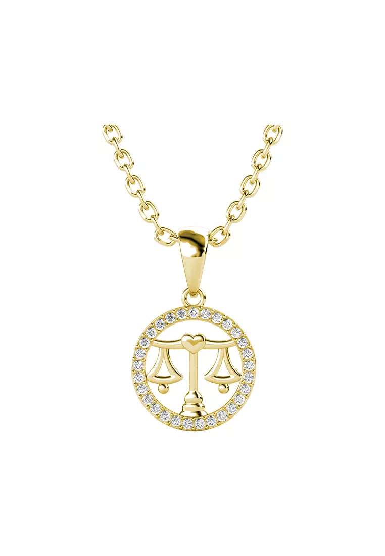 Real gold clearance libra necklace