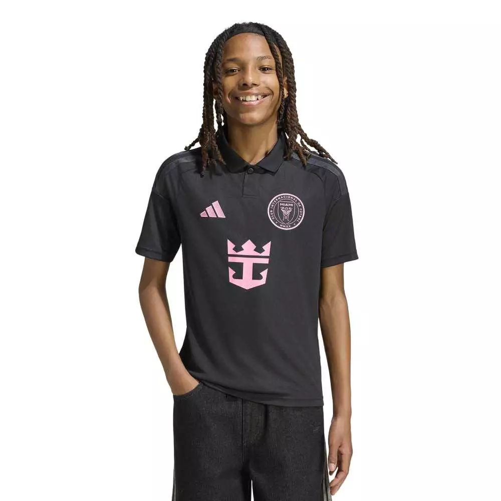 ADIDAS Inter Miami CF Away Jersey Kids JL8486 - Jersey Anak (Hitam)