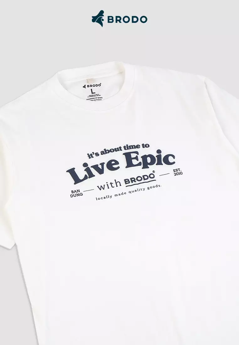 BRODO - Time to Live Tees Off White