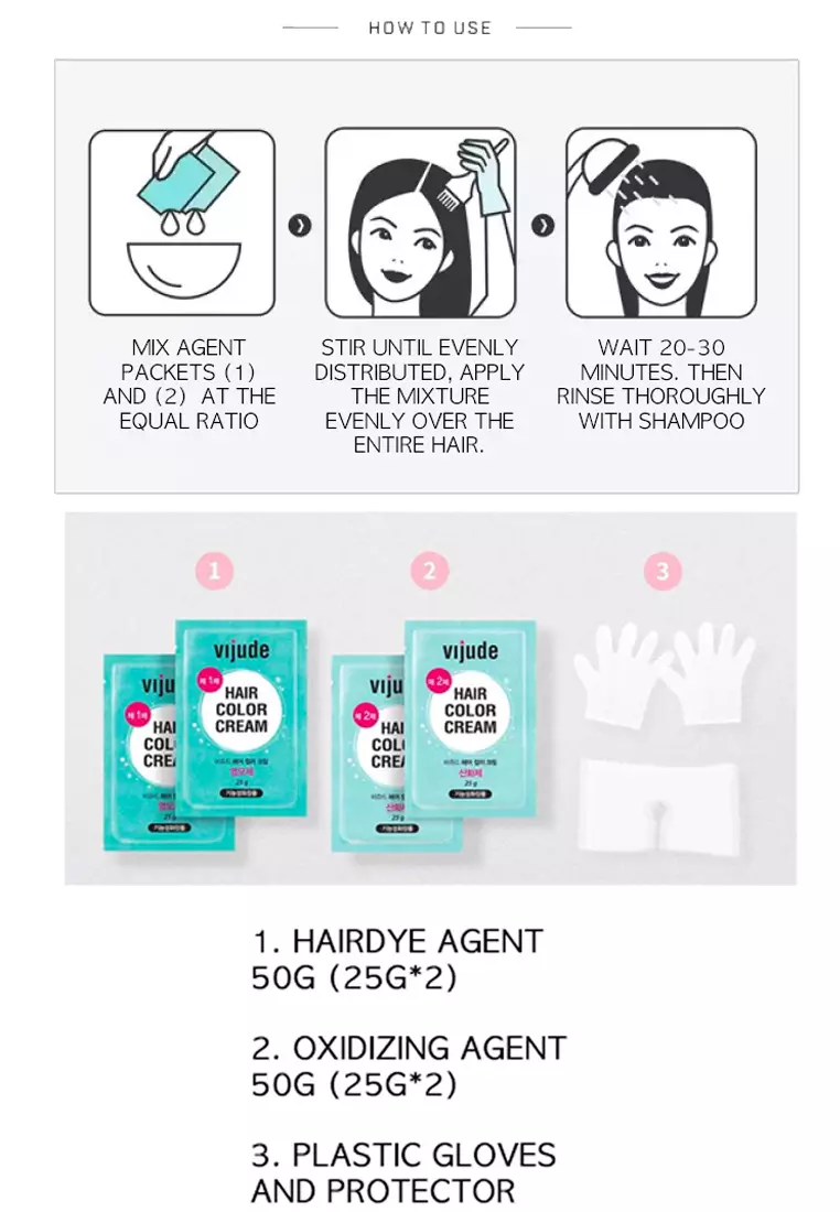 Buy Mediheal Mediheal Vijude Hair Color Cream x2 Boxes (Shade 7b Smoky