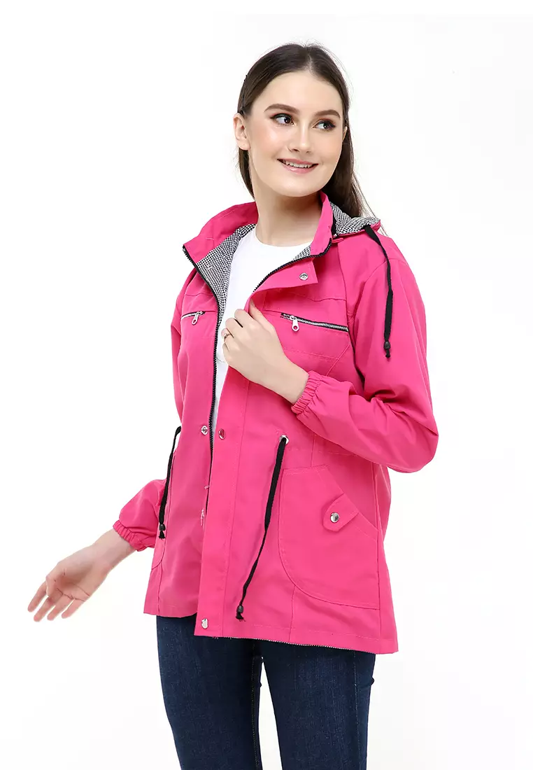 Hardwin Jaket Wanita Adventure Casual Longsleeve Jacket Outer Material Baby Canvas ORIGINAL - Pink