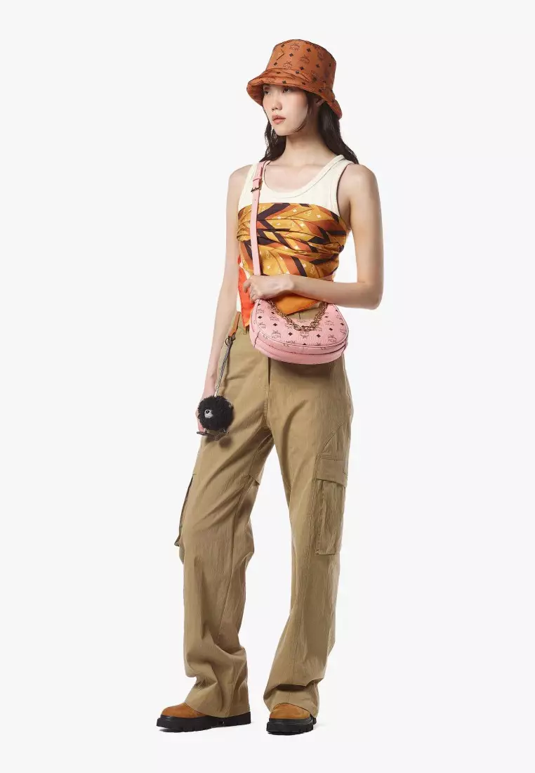 Aren Crescent Hobo Bag in Visetos