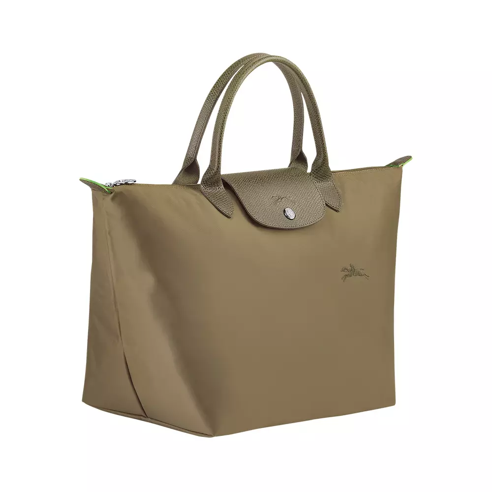 Le Pliage Green Medium Top Handle Bag Arthicoke