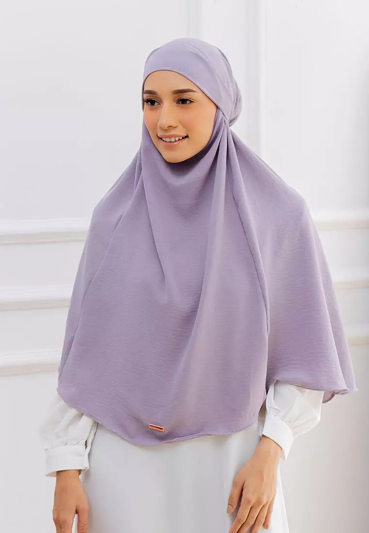 Halima French Khimar Soft Lilac