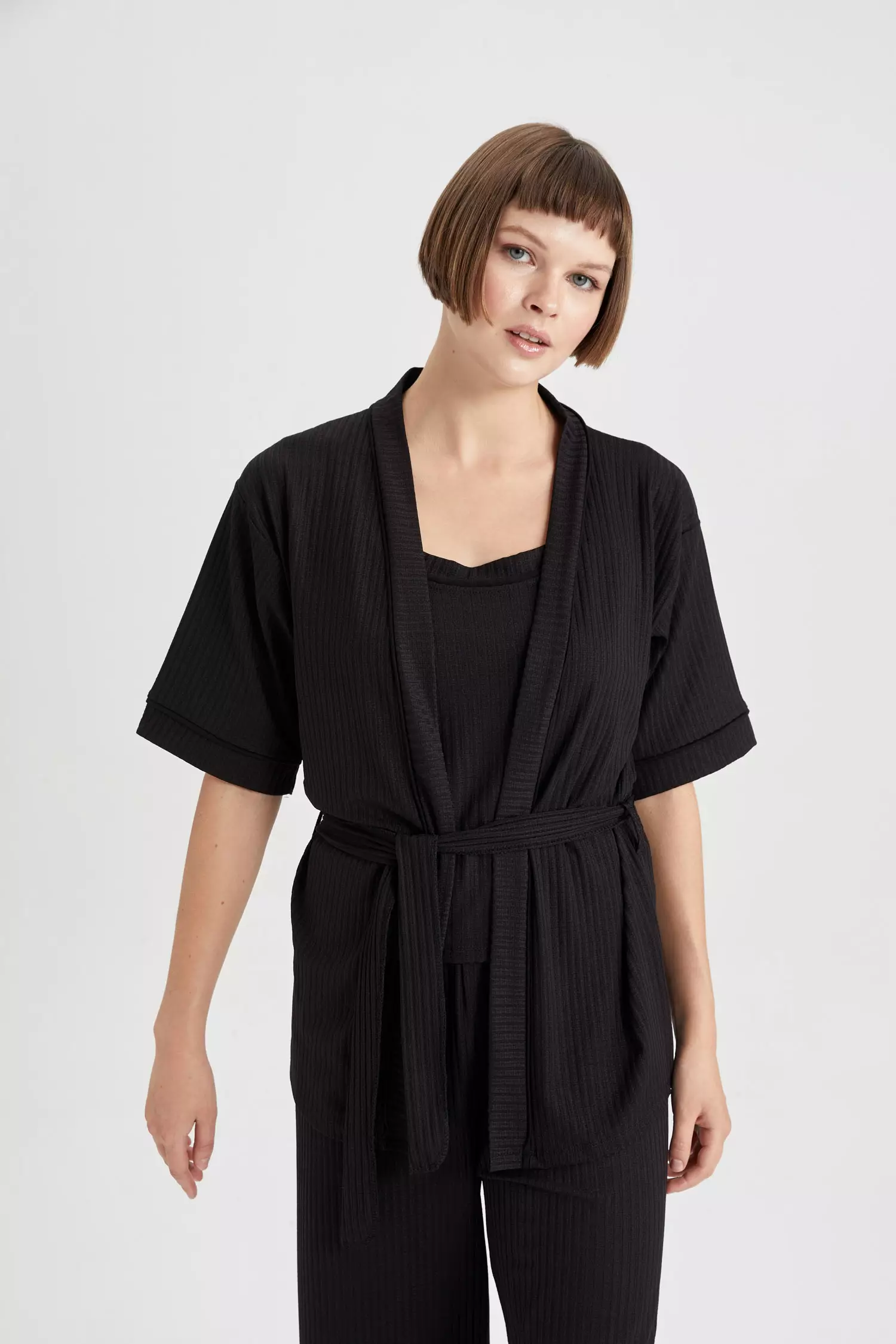 Buy DeFacto Half Sleeve Nightwear Robe 2024 Online ZALORA Singapore