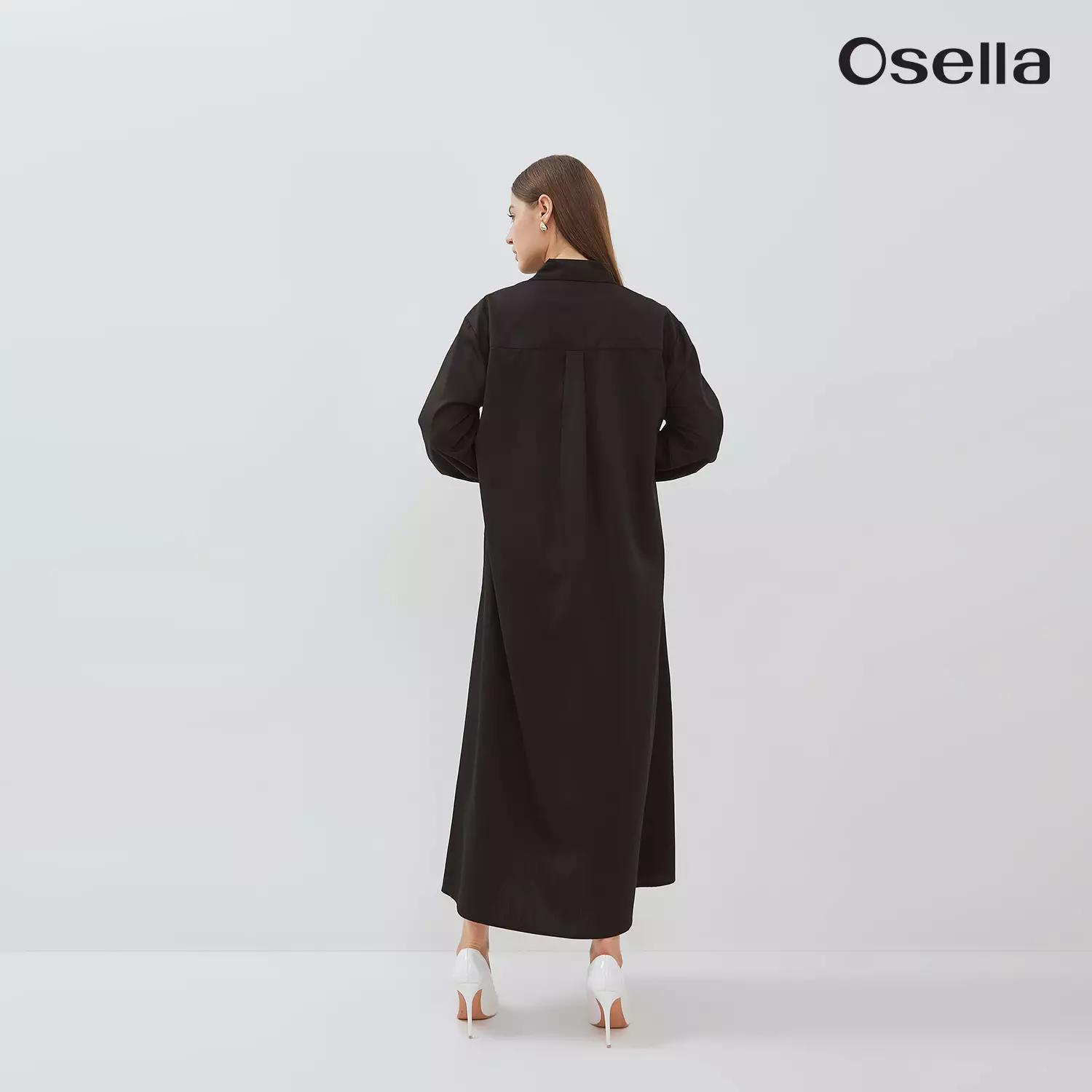 Osella Classic A-Line Shirt Dress 2157660143 | Dress Lengan Panjang Wanita