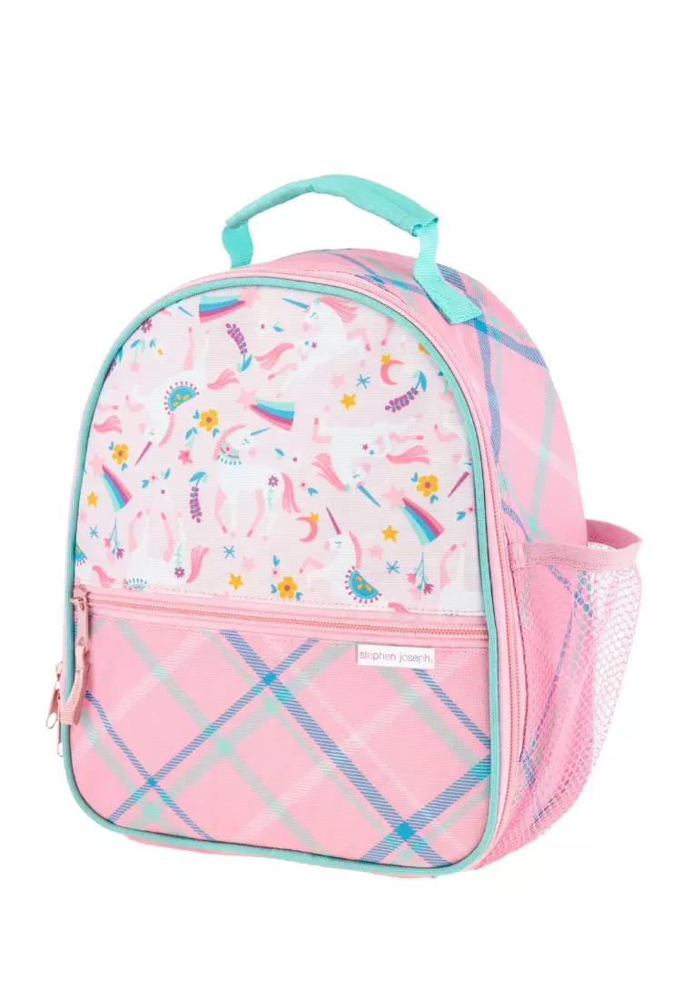 All Over Print Backpack with Lunch Bag for Kids Pink Unicorn AOP