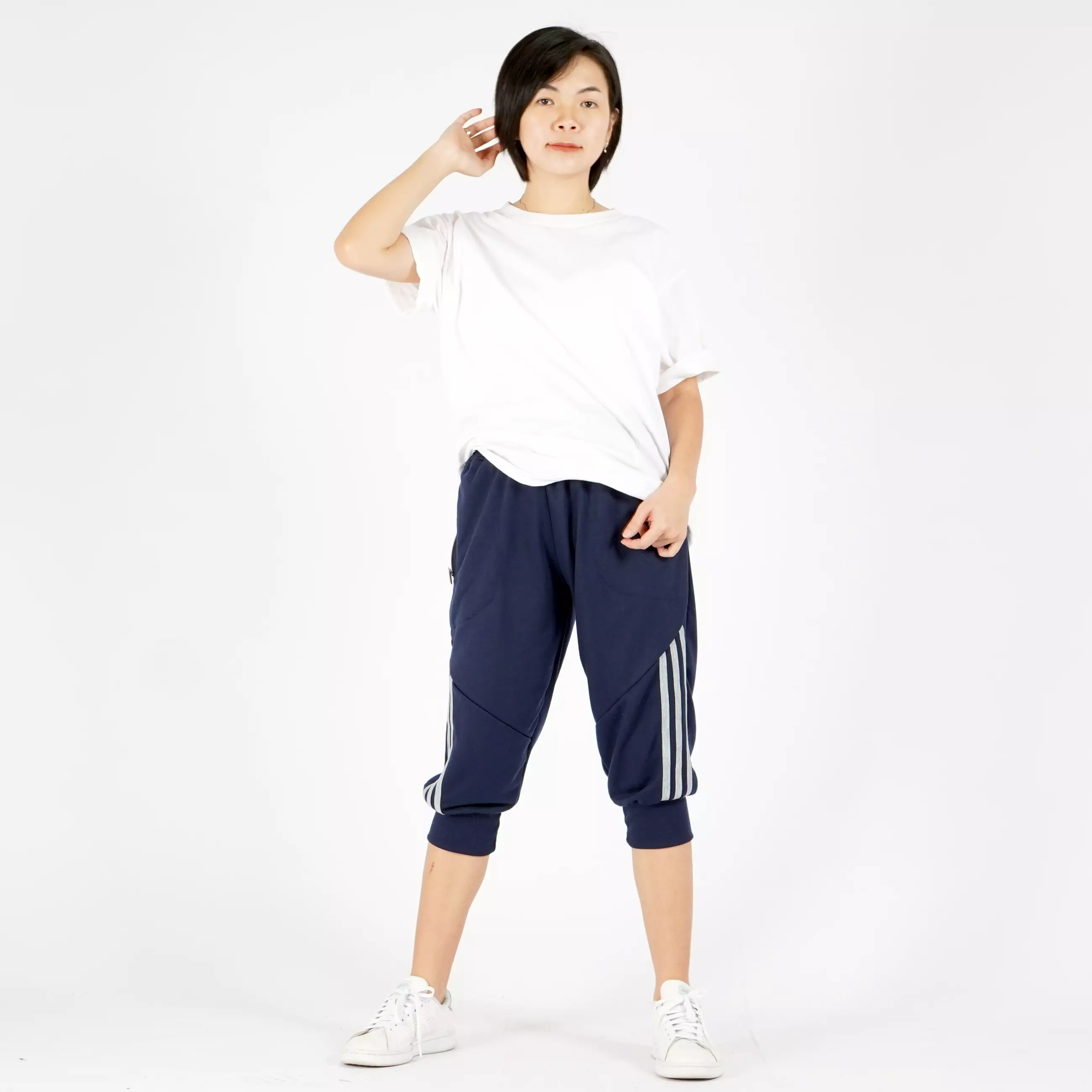 Stevi Jogger Pant Joger Pant Wanita Joggerpants Jogerpants Wanita 3/4 - NAVY