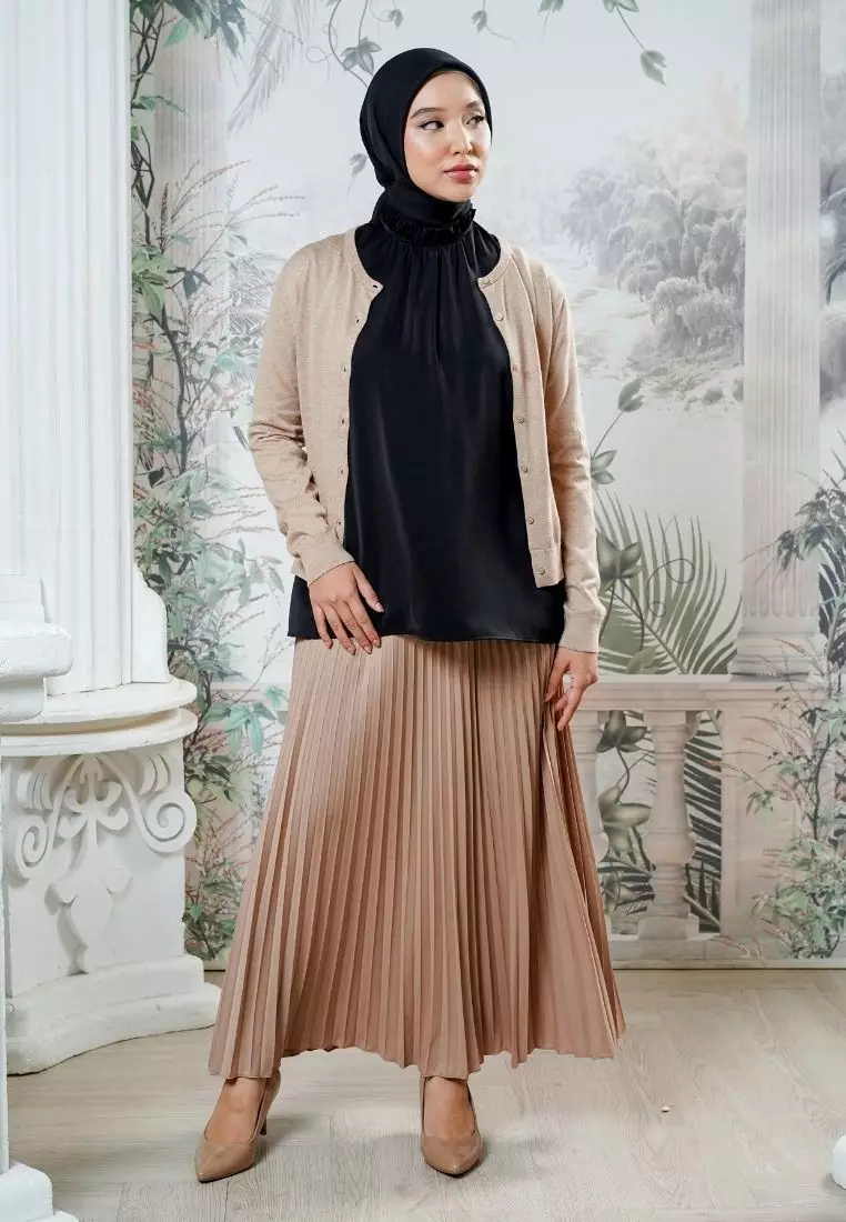 CELY Blouse Sleeveless Black - Atasan Wanita Wudhu Friendly - Bahan Soft Polyester