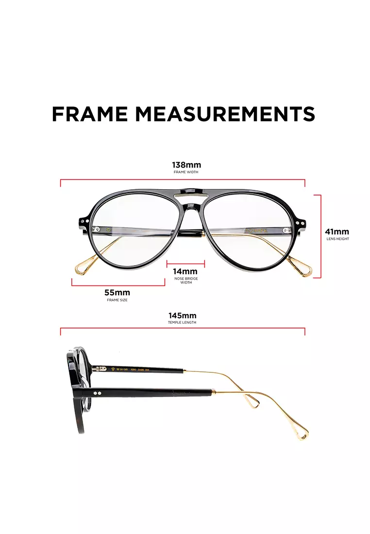 Hiro (Acetate Eyeglasses) Anti-Radiation Computer Eyeglasses for Women/Men - Havana Plum