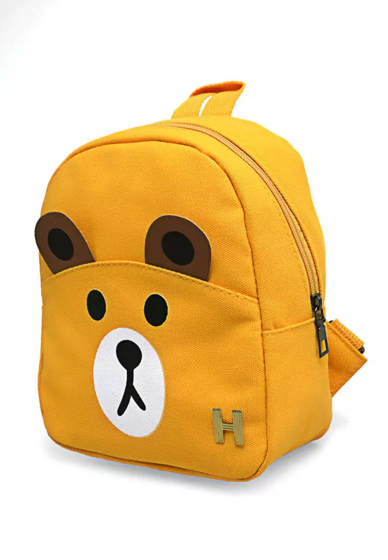 Cellyn Tas Ransel Sekolah Anak Kartun Beruang Lucu Material Canvas ORIGINAL - Yellow