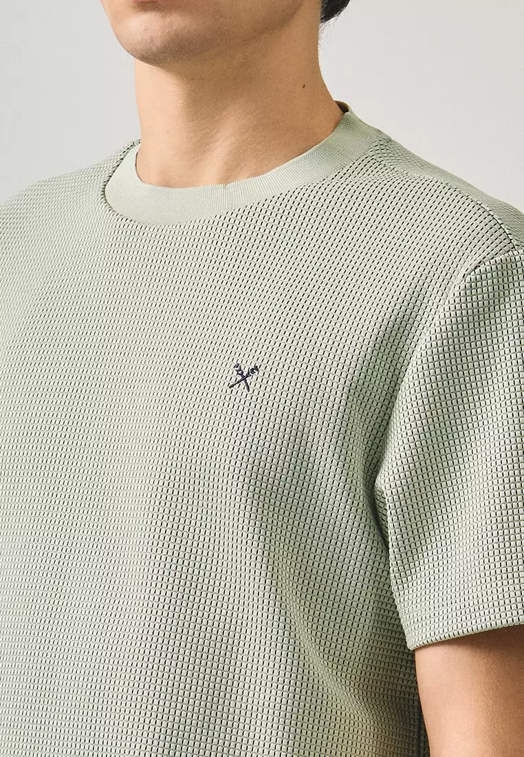 Regular Fit T-Shirt In Textured Knit
