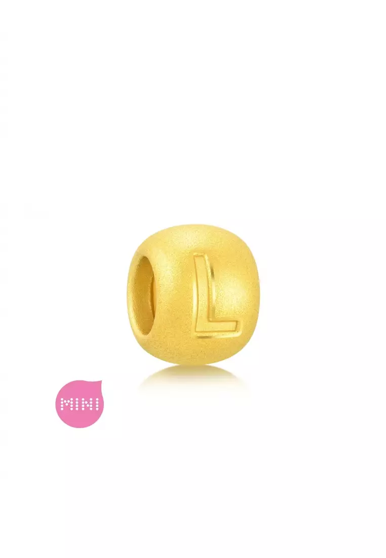 Charme 999 24K Gold Letter L Alphabet Charm 92906C (Bracelet not included)