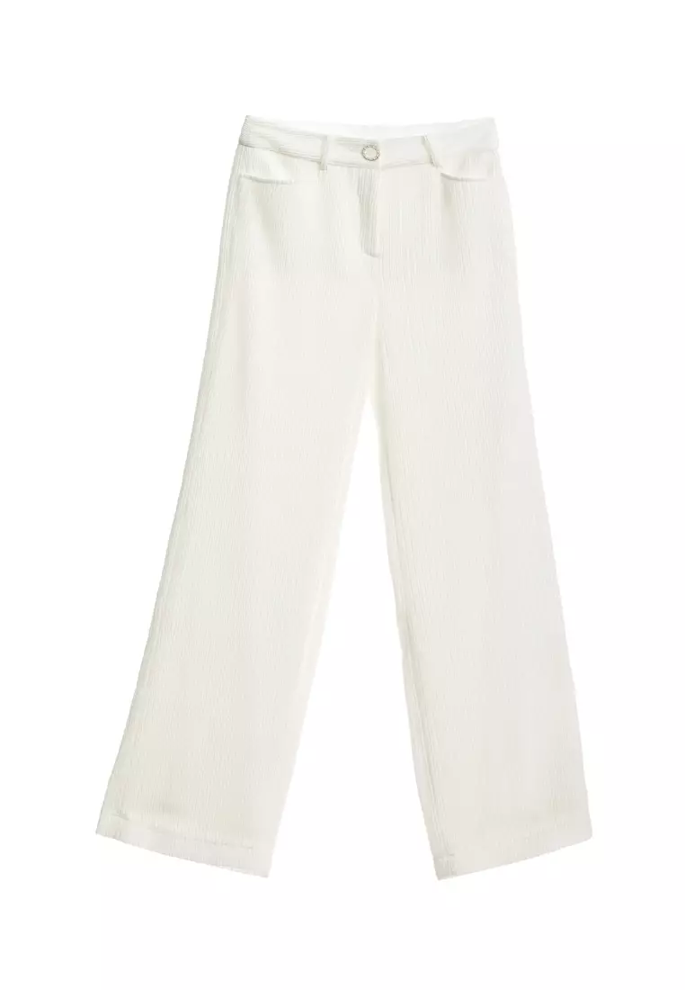 Wide Leg White Pants