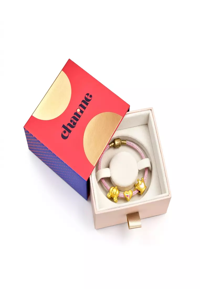 999 24K Solid Gold Cultural Blessing Wealthy Bamboo Charm 94382C (Bracelet not included)