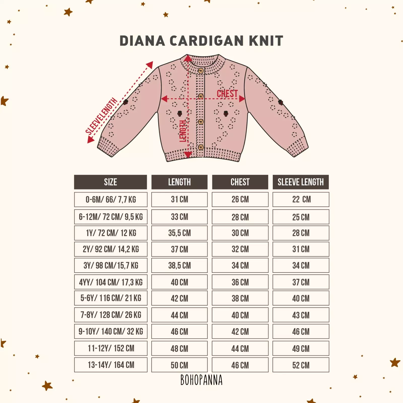BOHOPANNA - DIANA CARDIGAN KNIT - CARDIGAN ANAK