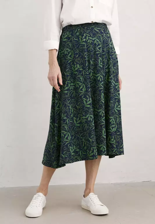 Seasalt Cornwall Navy Orchard Skirt