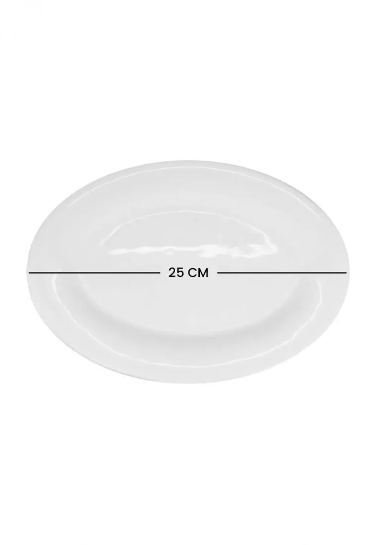 Buy Edge Houseware 10 Inches Ceramic Oval Dinner Plates Serving Dishes Set  of 6 2024 Online