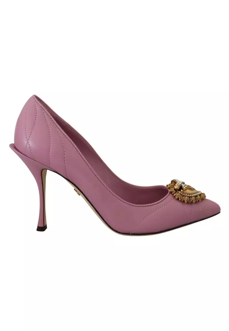 Buy Dolce Gabbana Dolce Gabbana Pink Leather Heart DEVOTION