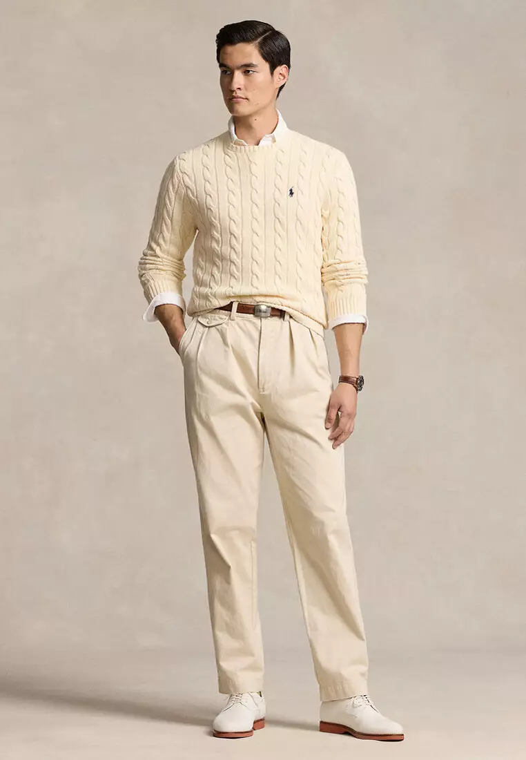 Cable-Knit Cotton Sweater