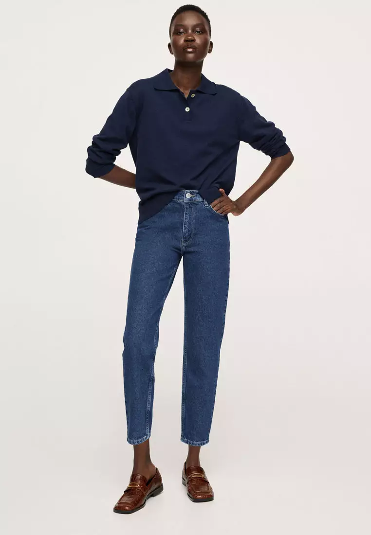 100% Cotton Mom-Fit Jeans