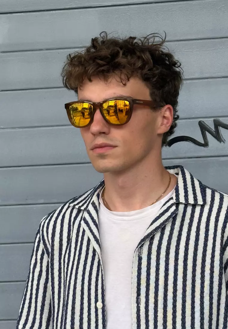 One Raw - Polarized Caramel Daylight Sunglasses for Men and Women, Unisex. Official Product designed and Made in Spain