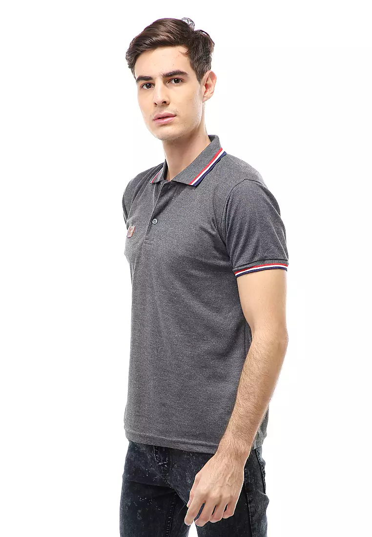 Jack Atasan Formal Kaos Polo Pria Short Sleeve Material Cotton ORIGINAL - Dark Misty