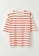 LC WAIKIKI orange Crew Neck Striped Short Sleeve Cotton Women's T-Shirt DDA82AACB5B78DGS_5
