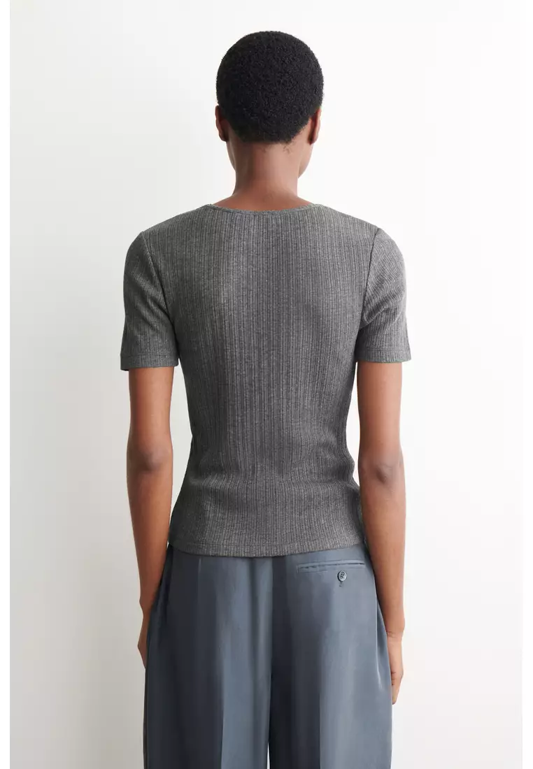 POINTELLE-KNIT T-SHIRT