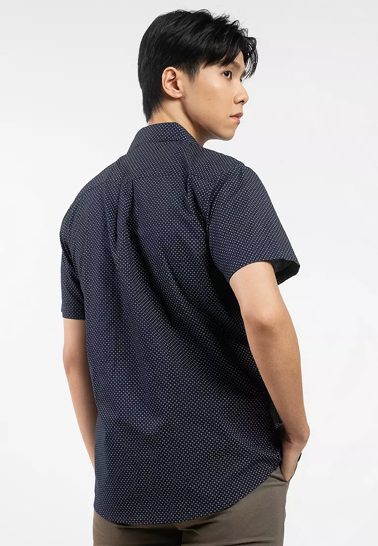 Micro-Printed Short Sleeve Shirts