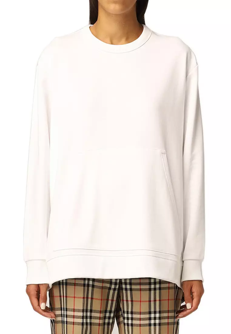 Check Pattern Sweatshirt in White