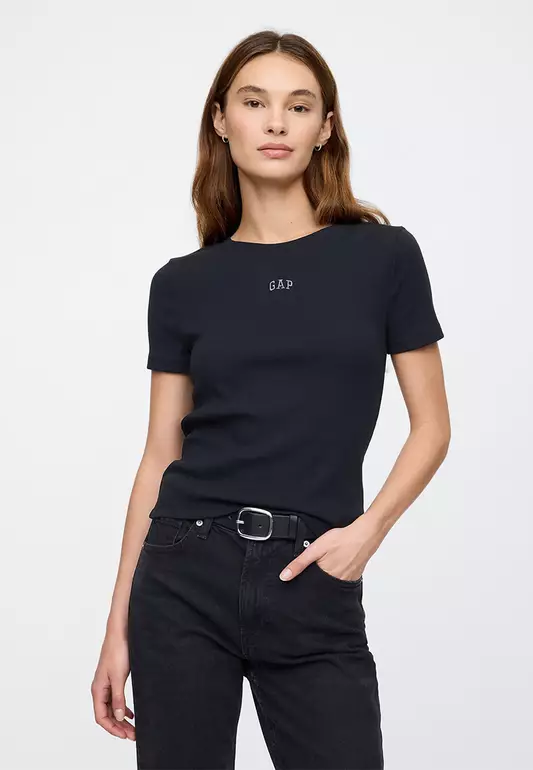 Modern Cropped Logo T-Shirt
