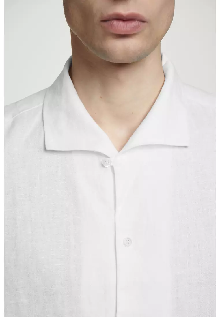 LINEN SHORT-SLEEVED SHIRT