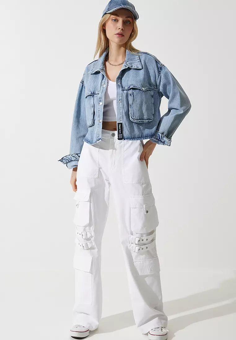 Wide Pocket Denim Jacket