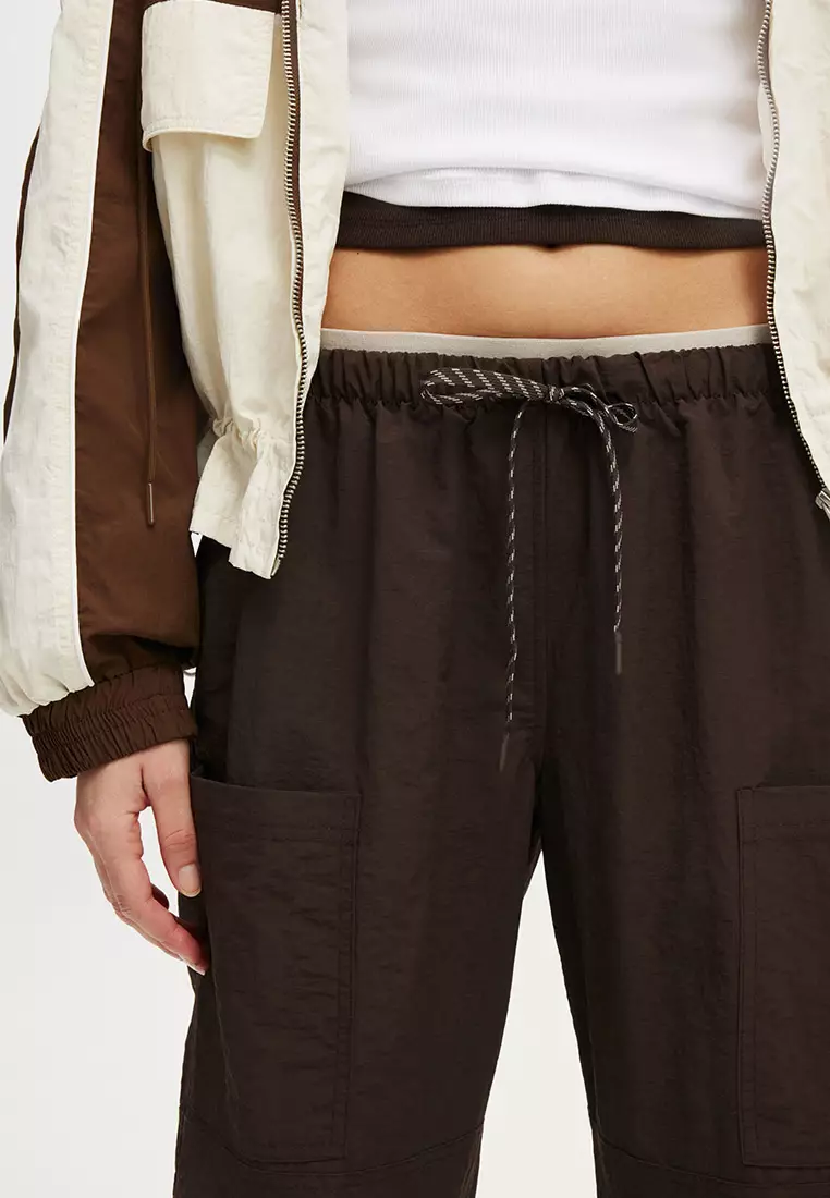 Barrel Leg Woven Pants