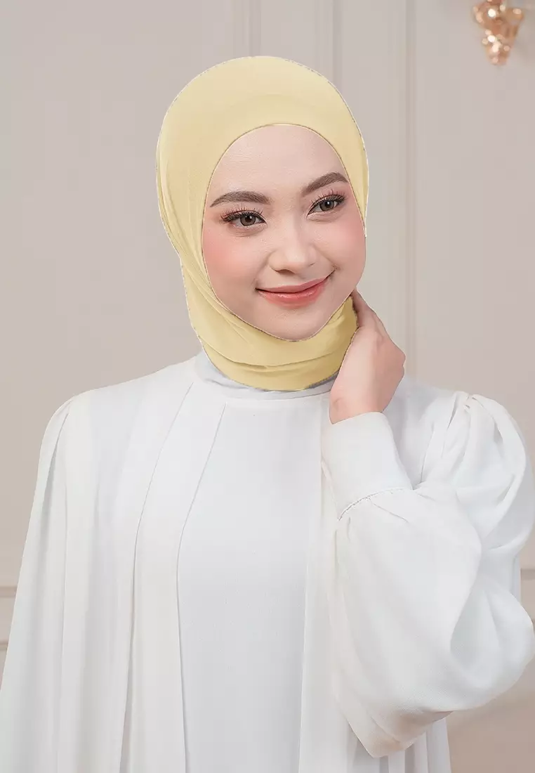 HIJAB INSTAN QIARA - SOFT YELLOW