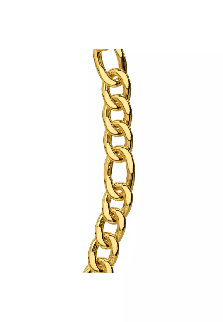Figaro Chain Link Gold Plated Necklace