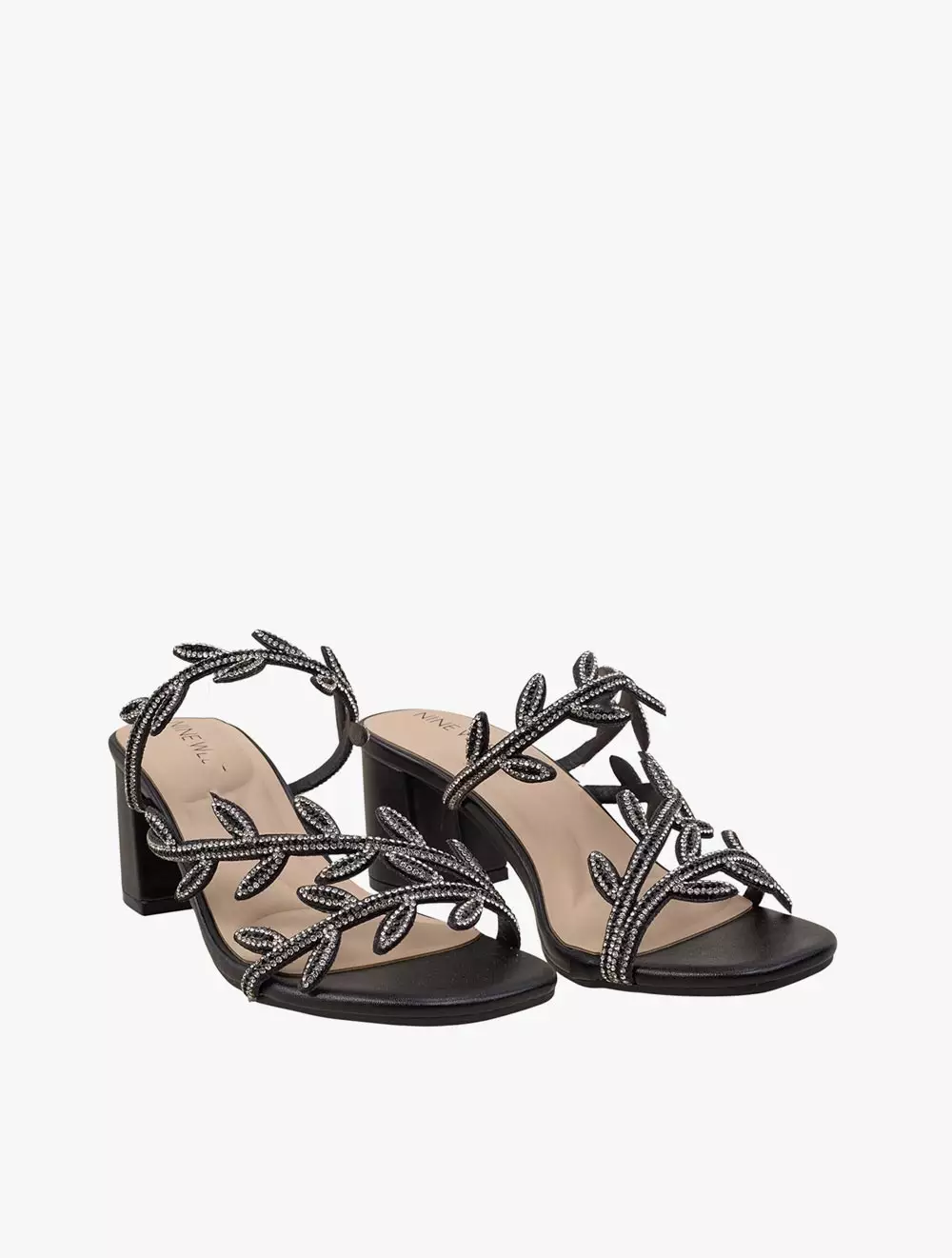 Payless Nine West Womens Selene Heeled Sandals - Black_04