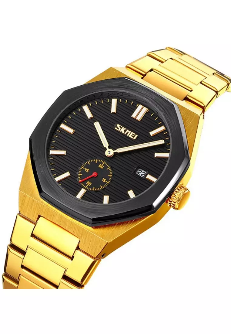 Jam Tangan Analog Pria Waterproof Strap Tali Material Stainless Steel GN44 ORIGINAL