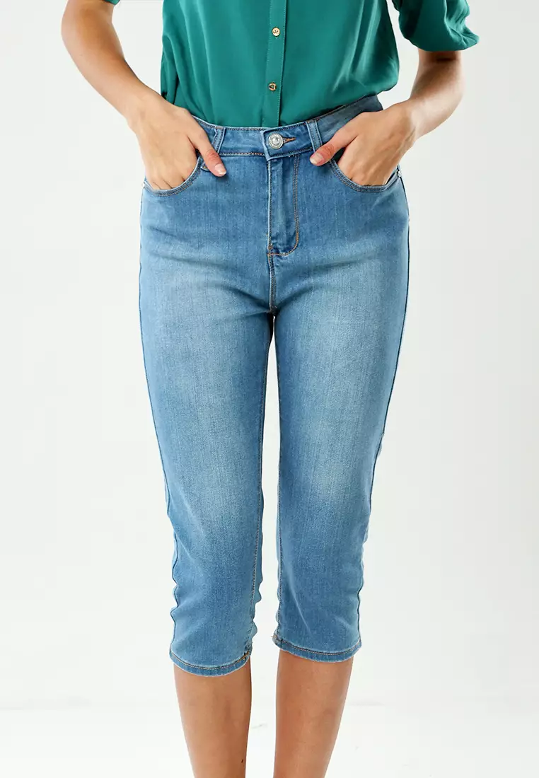 Jeans capri hotsell femme